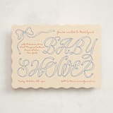 "Ribbon of Joy" - Baby Shower Invitations in Citrus Sky by Zove Ahhh - Front