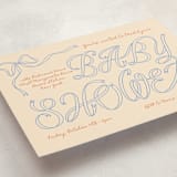 "Ribbon of Joy" - Baby Shower Invitations in Citrus Sky by Zove Ahhh - Detail