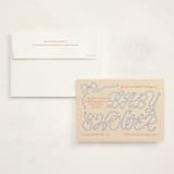 "Ribbon of Joy" - Baby Shower Invitations in Citrus Sky by Zove Ahhh - With Envelope