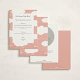 "Little Stork" - Baby Shower Invitations in Blush by Ani Somi - Back of Card Options