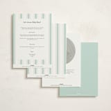 "Tiny Topiary" - Baby Shower Invitations in Aquamarine by Jackie Crawford - Back of Card Options