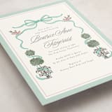 "Tiny Topiary" - Baby Shower Invitations in Aquamarine by Jackie Crawford - Detail