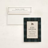 "Wesley" - Baby Shower Invitations in Juniper by Kate Ahn - With Envelope