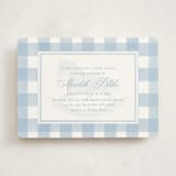 "Classic Gingham" - Baby Shower Invitations in Sky by Melinda Denison - Front