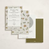 "Vintage Autumn" - Baby Shower Invitations in Natural by Kelly Watkins - Back of Card Options