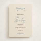 "Baby Bow" - Baby Shower Invitations in Denim by Ani Somi - Front