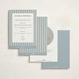 "Baby Bow" - Baby Shower Invitations in Denim by Ani Somi - Back of Card Options