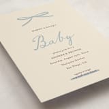 "Baby Bow" - Baby Shower Invitations in Denim by Ani Somi - Detail
