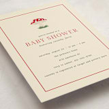 "Little Mushroom" - Baby Shower Invitations in Berry by Ilene Guy - Detail