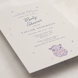 "baby hippo" - Baby Shower Invitations in Twilight Frost by Cass Loh - Detail