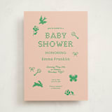 "Needlepoint" - Baby Shower Invitations in Grass by Claire - Front