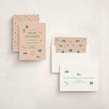 "Needlepoint" - Baby Shower Invitations in Grass by Claire - Assembled