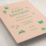 "Needlepoint" - Baby Shower Invitations in Grass by Claire - Detail