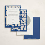 "Modern Bloom" - Baby Shower Invitations in Cobalt by Joyce Pinheiro - Back of Card Options