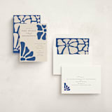 "Modern Bloom" - Baby Shower Invitations in Cobalt by Joyce Pinheiro - Assembled