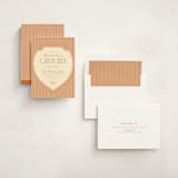 "The Club Crest" - Baby Shower Invitations in Citrus by Ashlee Townsend - Assembled