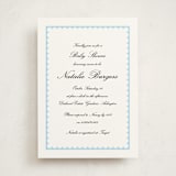"Sweetly Scalloped" - Baby Shower Invitations in Sky by Catherine Culvenor - Front
