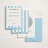 "Sweetly Scalloped" - Baby Shower Invitations in Sky by Catherine Culvenor - Back of Card Options