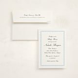 "Sweetly Scalloped" - Baby Shower Invitations in Sky by Catherine Culvenor - With Envelope