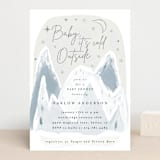 "Baby It's Cold Outside" - Baby Shower Invitations in Snow by Maja Cunningham - Front
