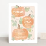 "Lil Pumpkin" - Baby Shower Invitations in Blush by Creo Study - Front