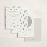 "Gentle Wildflower" - Baby Shower Invitations in Meadow by Petra Kern - Back of Card Options
