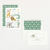 "Safari Adventure" - Baby Shower Invitations in Cotton by Randi Cirelli - Assembled