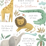 "Safari Adventure" - Baby Shower Invitations in Cotton by Randi Cirelli - Detail