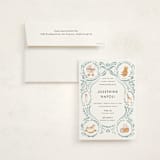 "Prams, bears and baby" - Baby Shower Invitations in Cloud by Sarah Knight - With Envelope