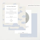 "Fly With Me" - Baby Shower Invitations in Sky by Vera Lim - Back of Card Options