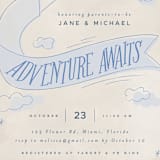 "Fly With Me" - Baby Shower Invitations in Sky by Vera Lim - Detail