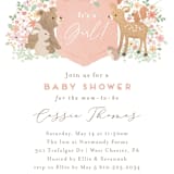 "Banner announcement" - Baby Shower Invitations in Petal by Jennifer Wick - Detail