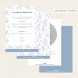 "Parisian Garden" - Baby Shower Invitations in Sky by Kristen Smith - Back of Card Options
