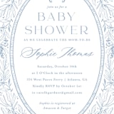 "Parisian Garden" - Baby Shower Invitations in Sky by Kristen Smith - Detail