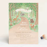 "Into the Woods" - Baby Shower Invitations in Earth by Jennifer Wick - Front