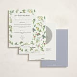 "Flower Garden" - Baby Shower Invitations in Cotton by Susan Moyal - Back of Card Options