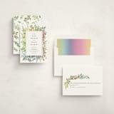 "Flower Garden" - Baby Shower Invitations in Cotton by Susan Moyal - Assembled