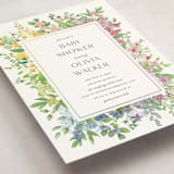 "Flower Garden" - Baby Shower Invitations in Cotton by Susan Moyal - Detail