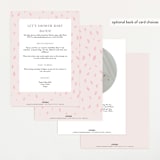 "Swan Song" - Baby Shower Invitations in Sherbet by Carolyn Kach - Back of Card Options