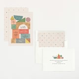 "Baby Shower Blocks" - Baby Shower Invitations in Rainbow by Penny Eversole - Assembled