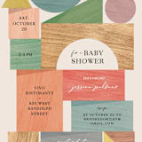 "Baby Shower Blocks" - Baby Shower Invitations in Rainbow by Penny Eversole - Detail