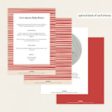 "merry little stockings" - Baby Shower Invitations in Cranberry by Rebecca Durflinger - Back of Card Options