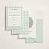 "Storybook Geese" - Baby Shower Invitations in Mint by Everett Paper Goods - Back of Card Options