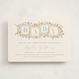"petite baby blocks" - Baby Shower Invitations in Honey by Jennifer Wick - Front