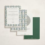 "Book Cover" - Baby Shower Invitations in Evergreen by Petra Kern - Back of Card Options