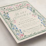 "Book Cover" - Baby Shower Invitations in Evergreen by Petra Kern - Detail