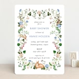 "Spring woodland" - Baby Shower Invitations in Elderflower by Sarah Knight - Front