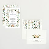 "Spring woodland" - Baby Shower Invitations in Elderflower by Sarah Knight - Assembled