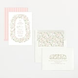 "Woodland Beginnings" - Baby Shower Invitations in Watermelon by Jennifer Wick - Assembled