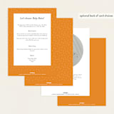 "Little Cutie" - Baby Shower Invitations in Clementine by Stacey Meacham - Back of Card Options